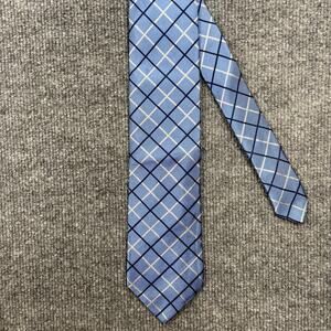Brooks Brothers REPP Tie 3" X 58 3/4" Blue Tartan All Silk Woven In England